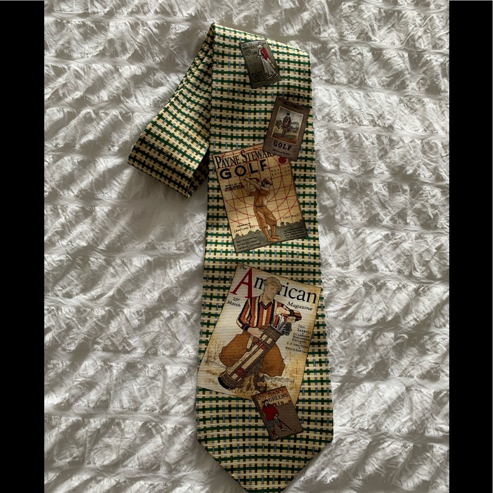 Payne Stuart men’s 100 % silk Golf tie